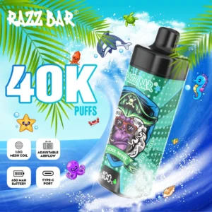 Razz Bar 40k Bouffées Vape Jetable Avec Écran Intelligent Livraison Gratuite