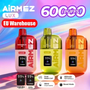 Airmez 60k Bouffées 60000 Lux Vape Jetable Livraison Rapide Entrepôt UE
