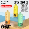 Fizzy 150k Bouffées 15 en 1 Saveurs Vape Jetable 150000 Livraison Gratuite Entrepôt UE