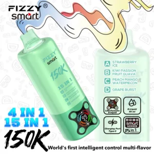 Fizzy 150k Bouffées 15 en 1 Saveurs Vape Jetable 150000 Livraison Gratuite Entrepôt UE