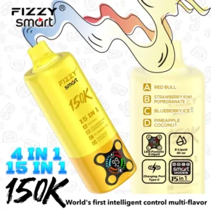 Fizzy 150k Bouffées 15 en 1 Saveurs Vape Jetable 150000 Livraison Gratuite Entrepôt UE