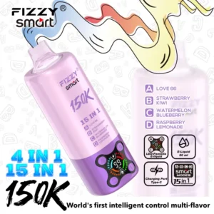 Fizzy 150k Bouffées 15 en 1 Saveurs Vape Jetable 150000 Livraison Gratuite Entrepôt UE
