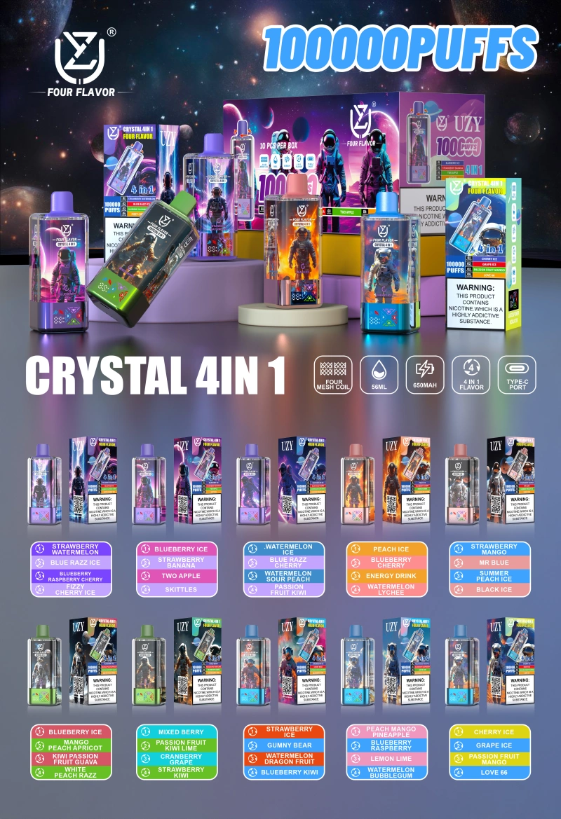UZY 100K Puffs 4 en 1 Quatre Saveurs Vape Jetable 100000 Livraison Rapide Entrepôt UE