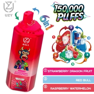 UZY 150K Bouffées 6 en 1 Saveurs Vape Jetable 150000 Livraison Gratuite Entrepôt UE