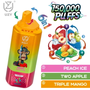 UZY 150K Bouffées 6 en 1 Saveurs Vape Jetable 150000 Livraison Gratuite Entrepôt UE