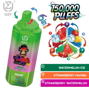 UZY 150K Bouffées 6 en 1 Saveurs Vape Jetable 150000 Livraison Gratuite Entrepôt UE