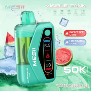 Mesii 50K Puffs Visible Tank Dual Mode Cigarette Électronique Jetable 50000 Livraison Gratuite