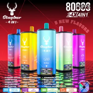 Stagbar 80k Puffs Vape Jetable Stag Bar 4 en 1 Livraison Gratuite Entrepôt UE