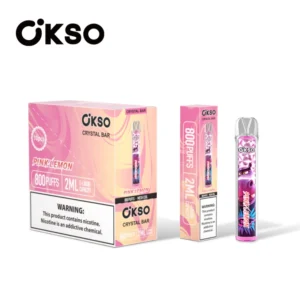 OKSO 800 Puffs Crystal Bar Vape Jetable Pas Cher Vente En Gros Avec 2ml E Liquid