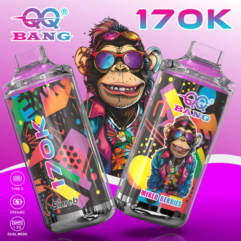 QQ Bang 170K Bouffées Crystal Vape Jetable Vente En Gros Prix Économique Livraison Gratuite