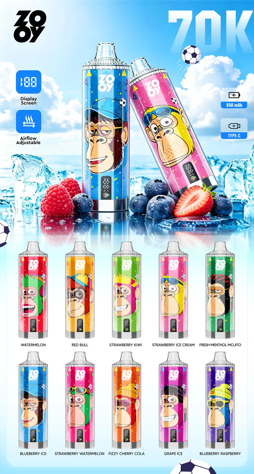 ZOOY 70K Bouffées 70000 Puff Crystal Rechargeable Vape