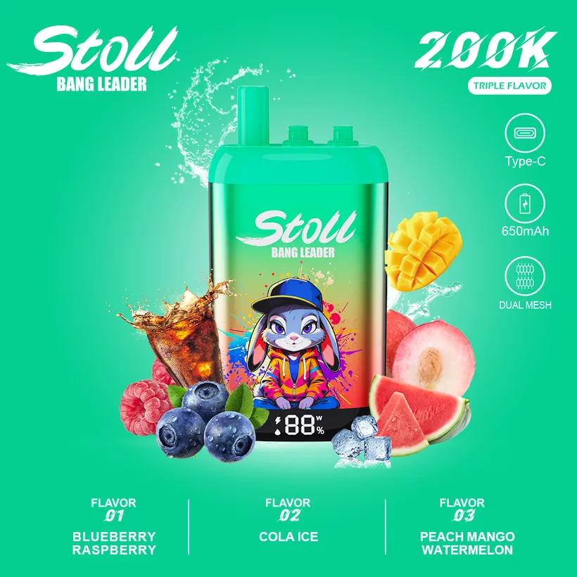 Bang Leader Stoll 200K Bouffées Puffs 3 in 1 Vape