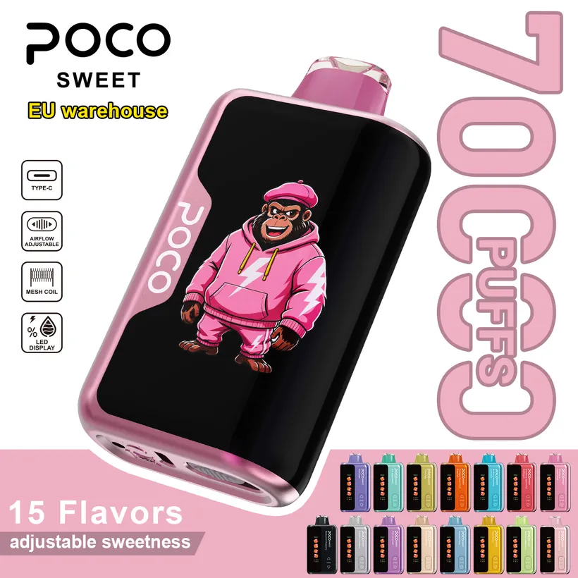 POCO 70k Bouffées Puff Rechargeable Vape
