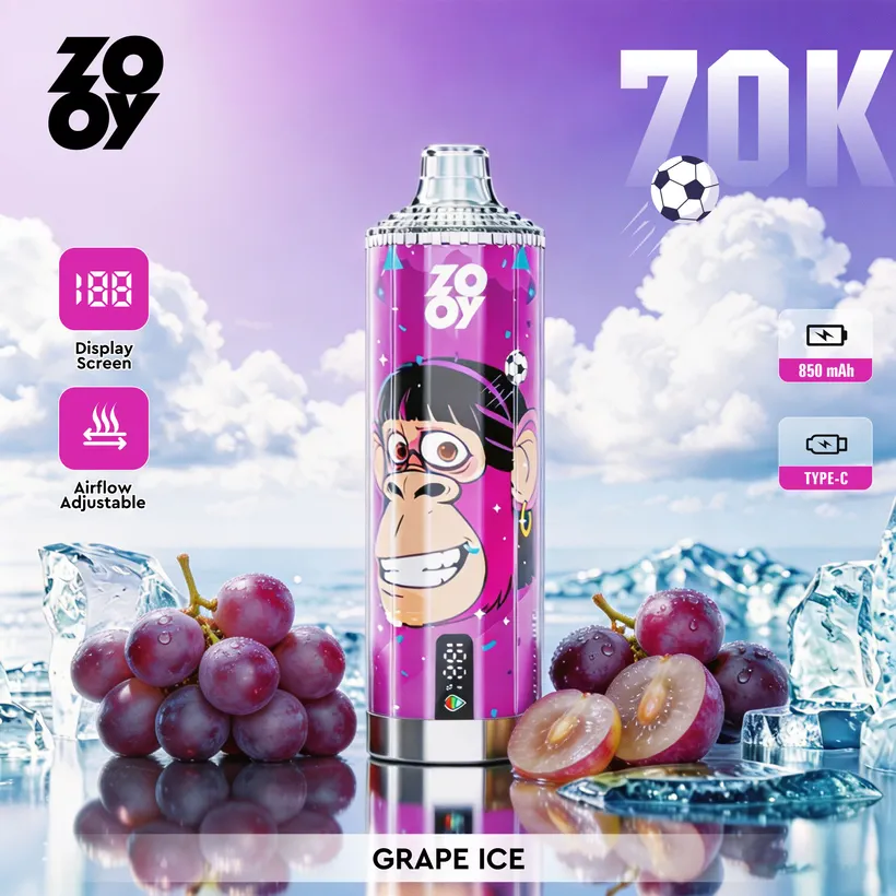ZOOY 70K Bouffées 70000 Puff Crystal Rechargeable Vape